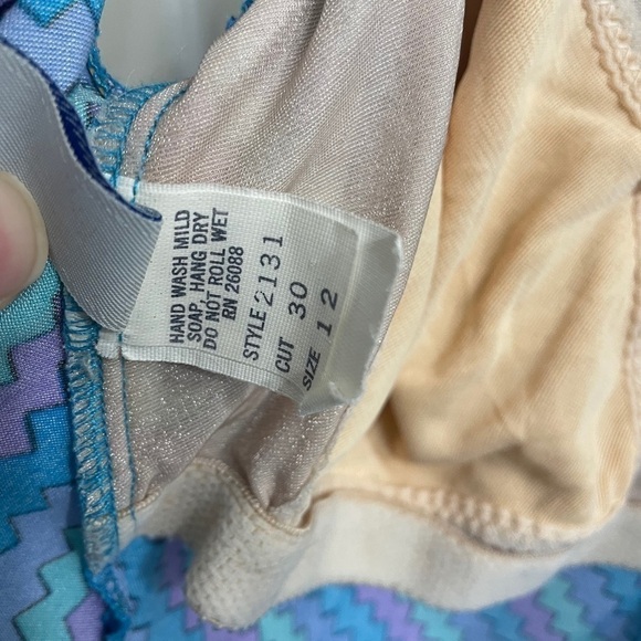 Vintage One Piece Swimsuit with Belt Size 12 E Stewart🩱 - Picture 6 of 7